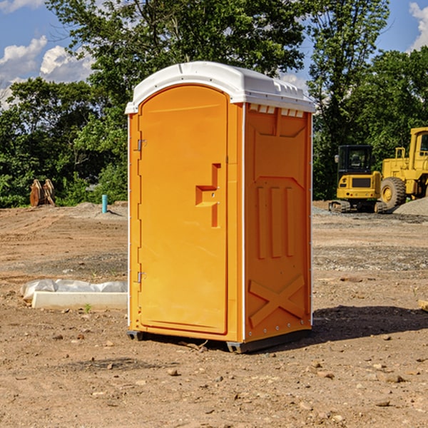 can i customize the exterior of the porta potties with my event logo or branding in Brookville